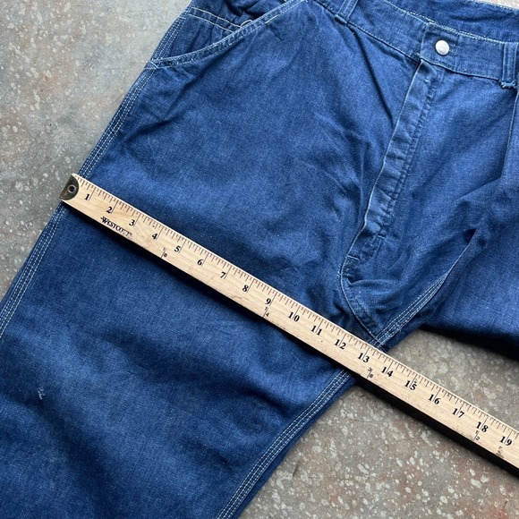 Vintage Hercules Vat Dyed Union Made Denim Carpenter Pants Blue Sears 36x27 - Picture 12 of 12